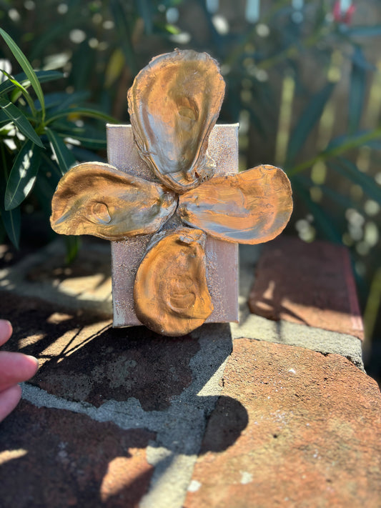 Oyster 🦪 cross on canvas