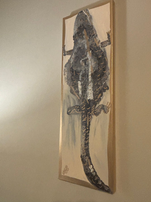 “Memphis Blues” authentic alligator 🐊 with acrylic