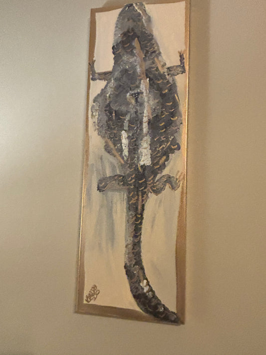 “Memphis Blues” authentic alligator 🐊 with acrylic