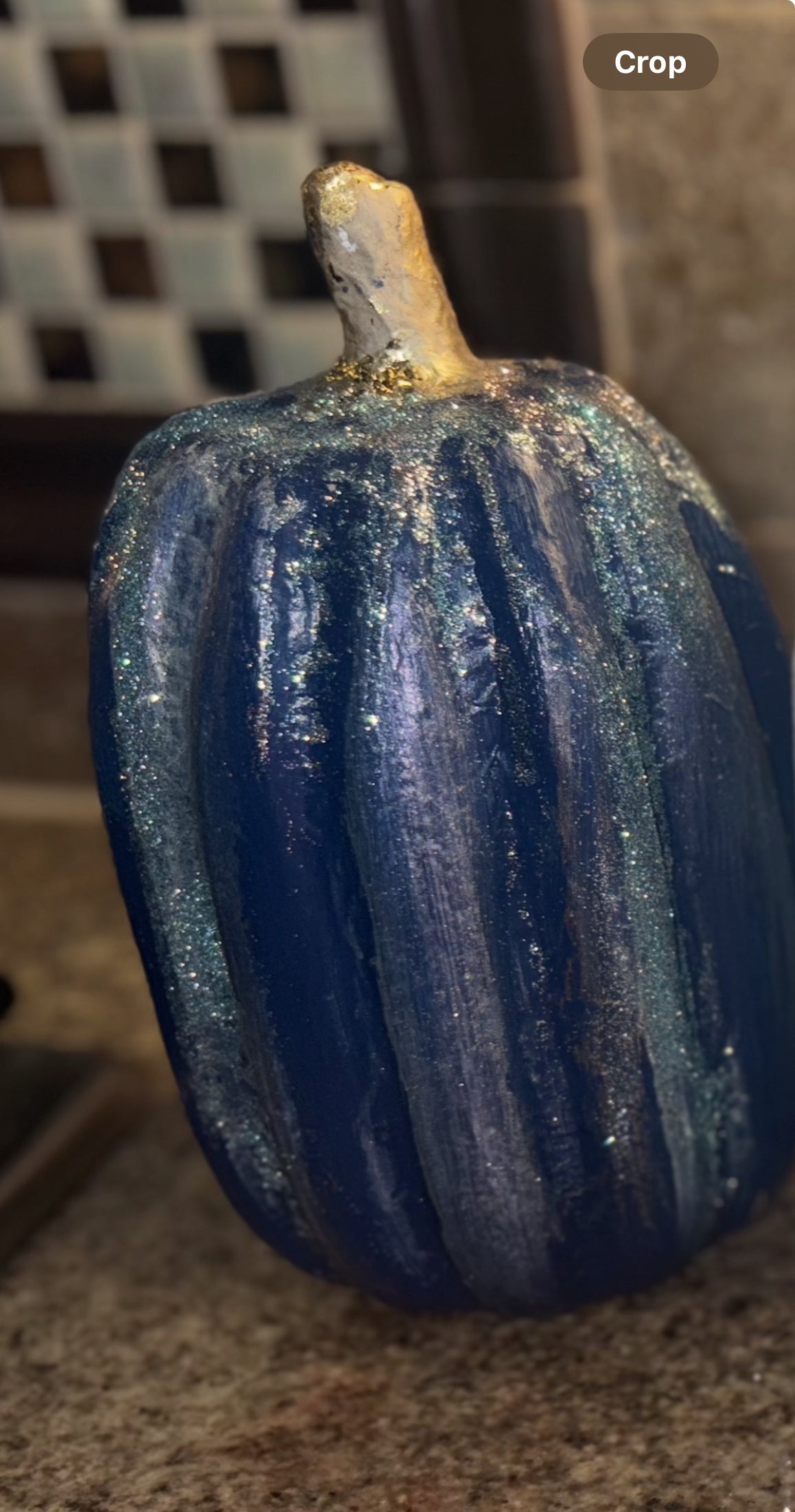 Paper mache hand-painted gold leaf pumpkin decorations π