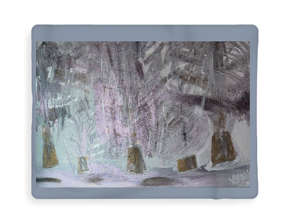 “Snowy Swamp” Luxurious Sherpa throw