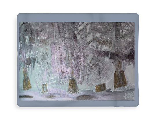 “Snowy Swamp” Luxurious Sherpa throw