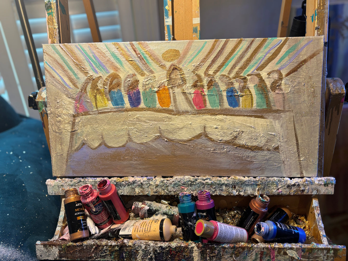 “Last Supper” acrylic on canvas