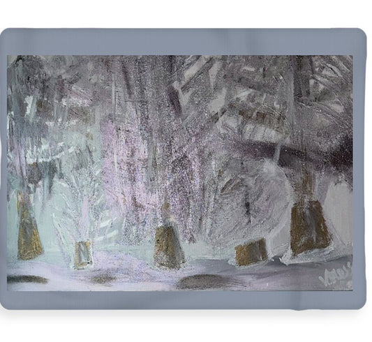 “Snowy Swamp” Luxurious Sherpa throw