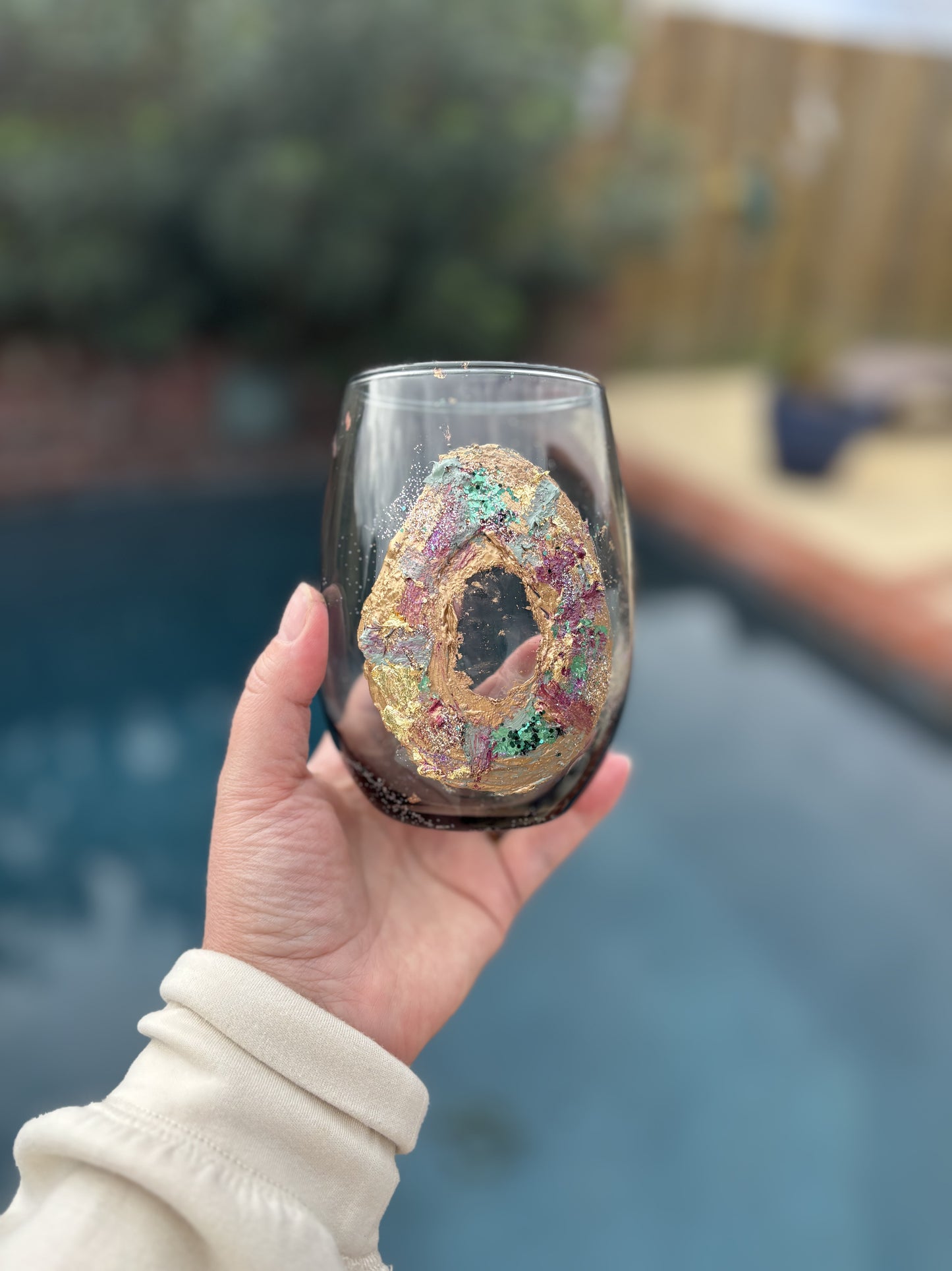 King cake πππ stemless wine glass