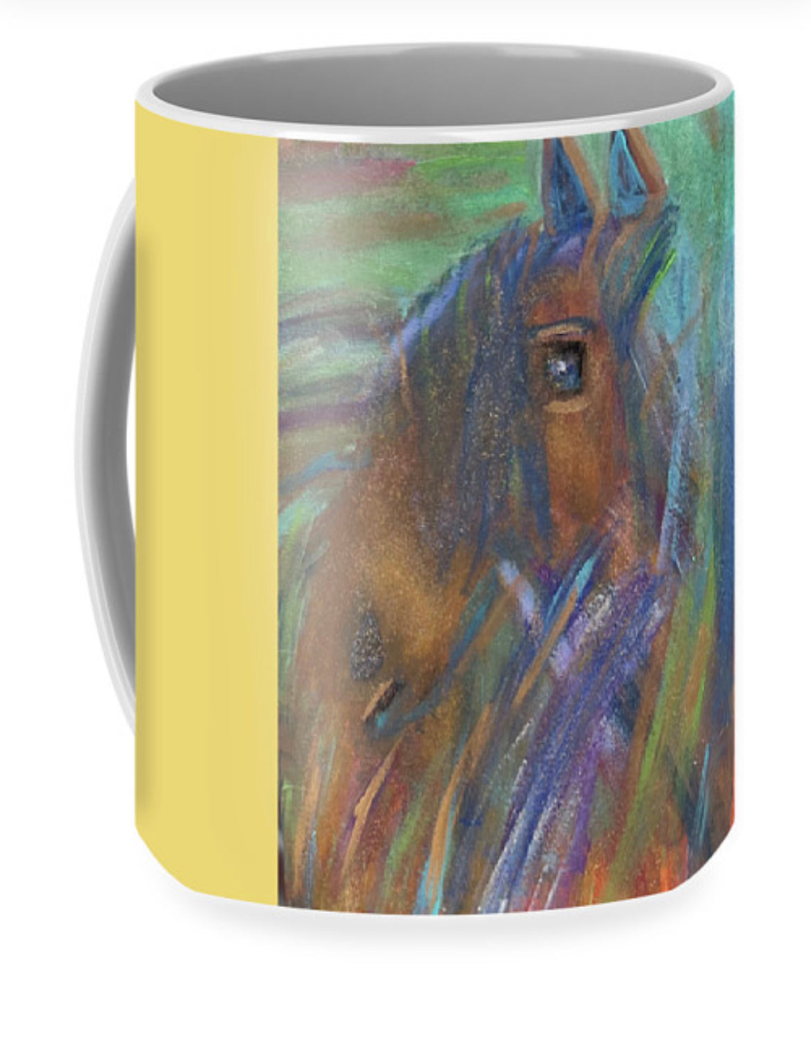 Brushed Strokes Horse π΄ Mug