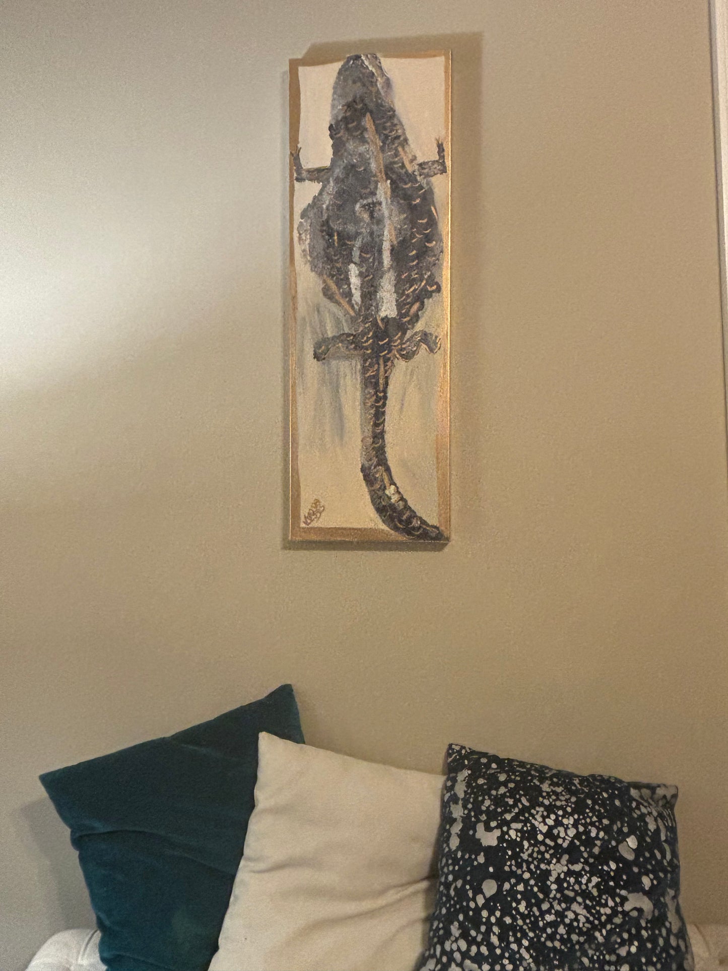 “Memphis Blues” authentic alligator 🐊 with acrylic