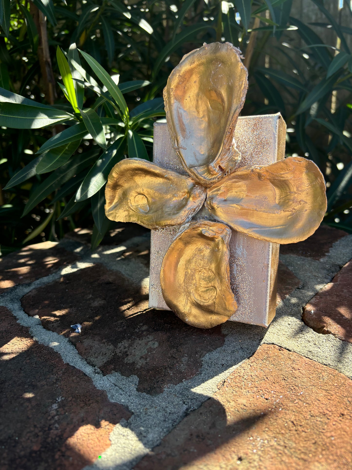 Oyster 🦪 cross on canvas