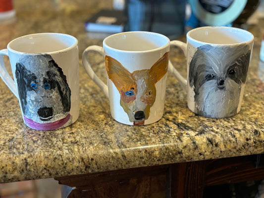 Made to order custom pet mugs