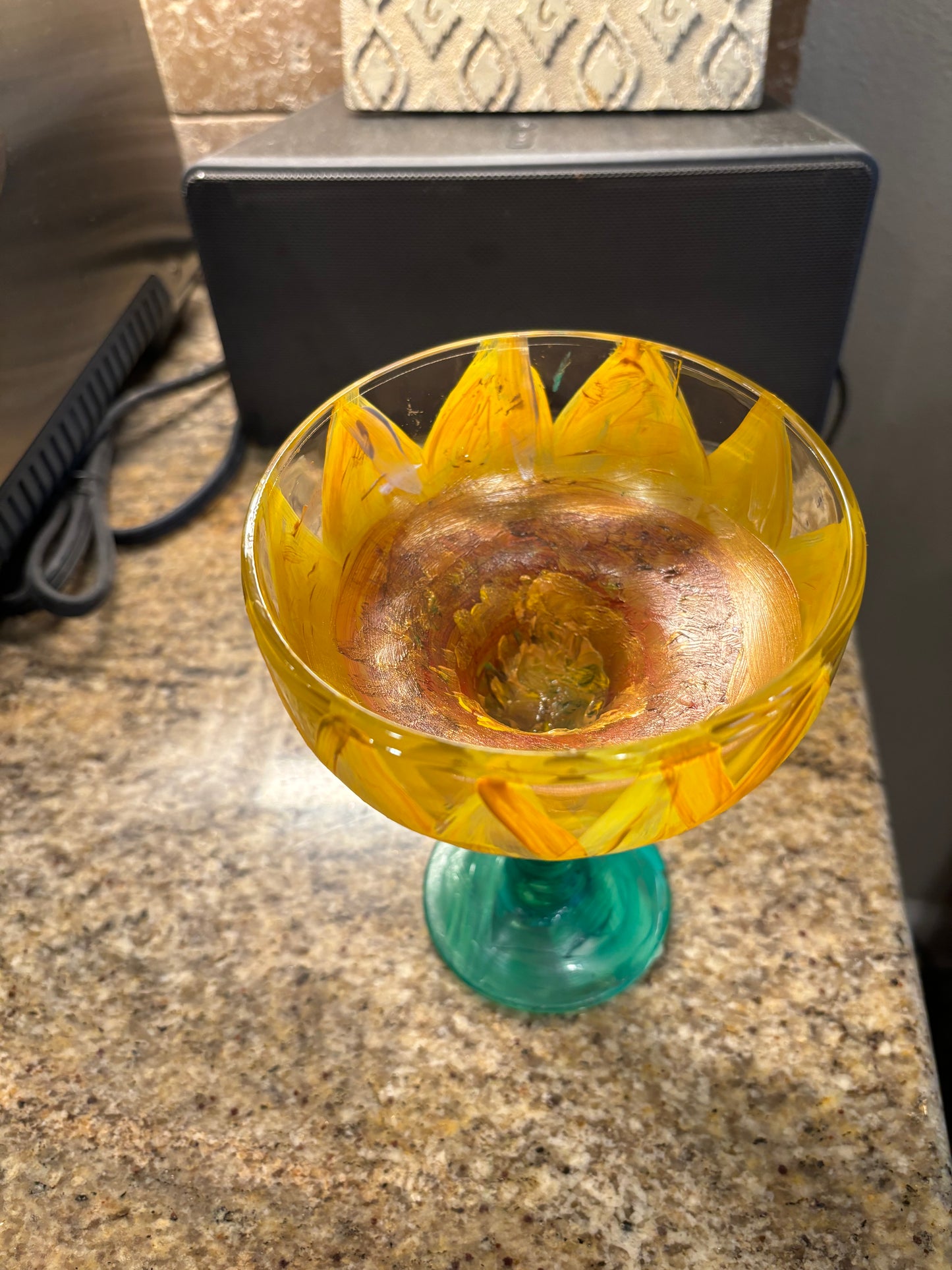 Sunflower margarita glass