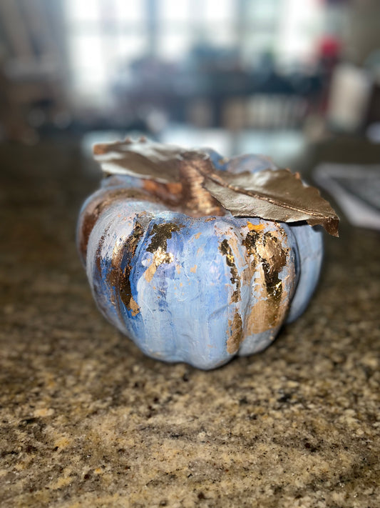 Gold leaf hand-painted pumpkin