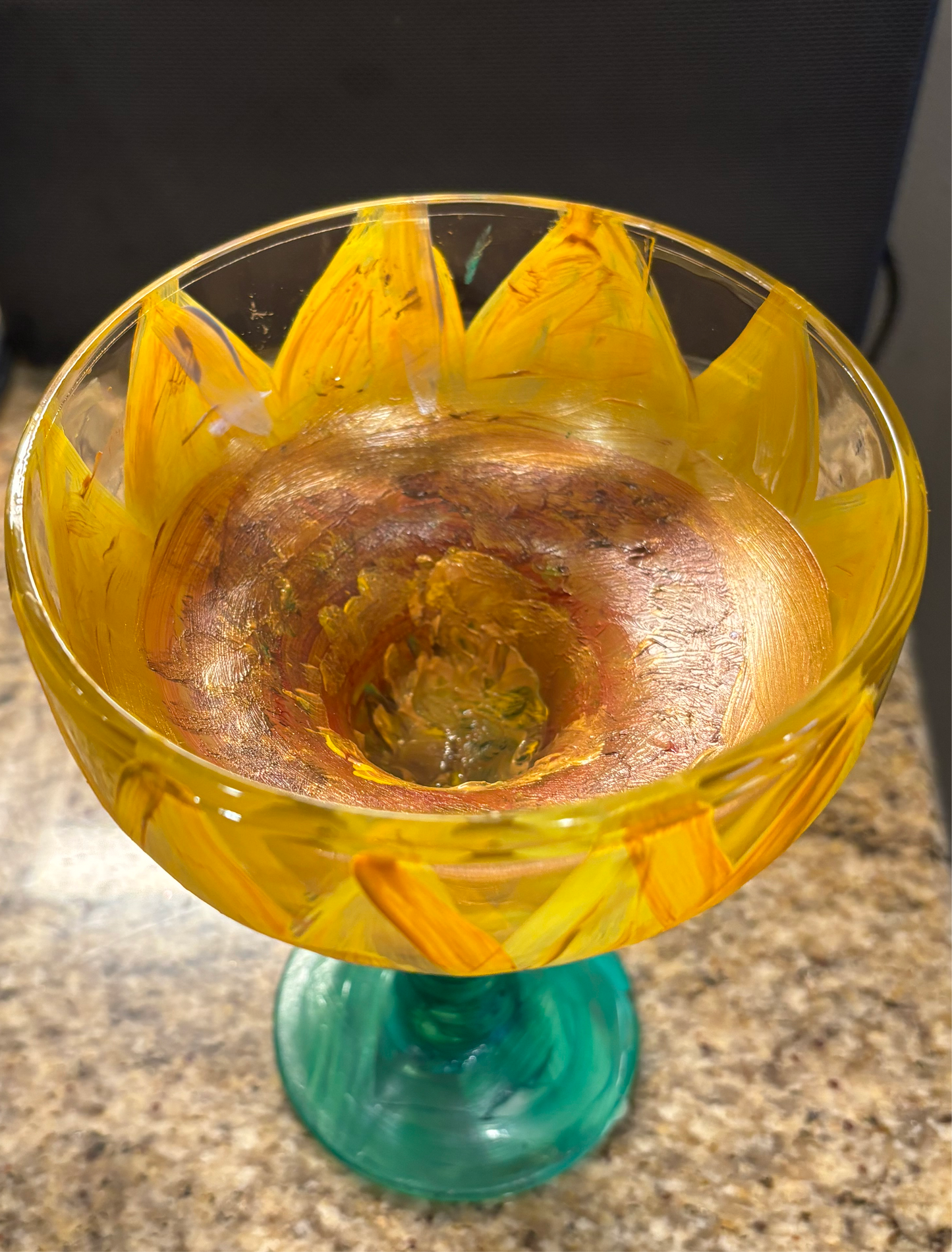 Sunflower margarita glass