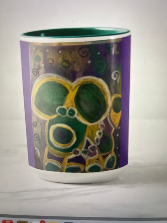 Mardi Gras Bead dog 🐶 ☕️ mug