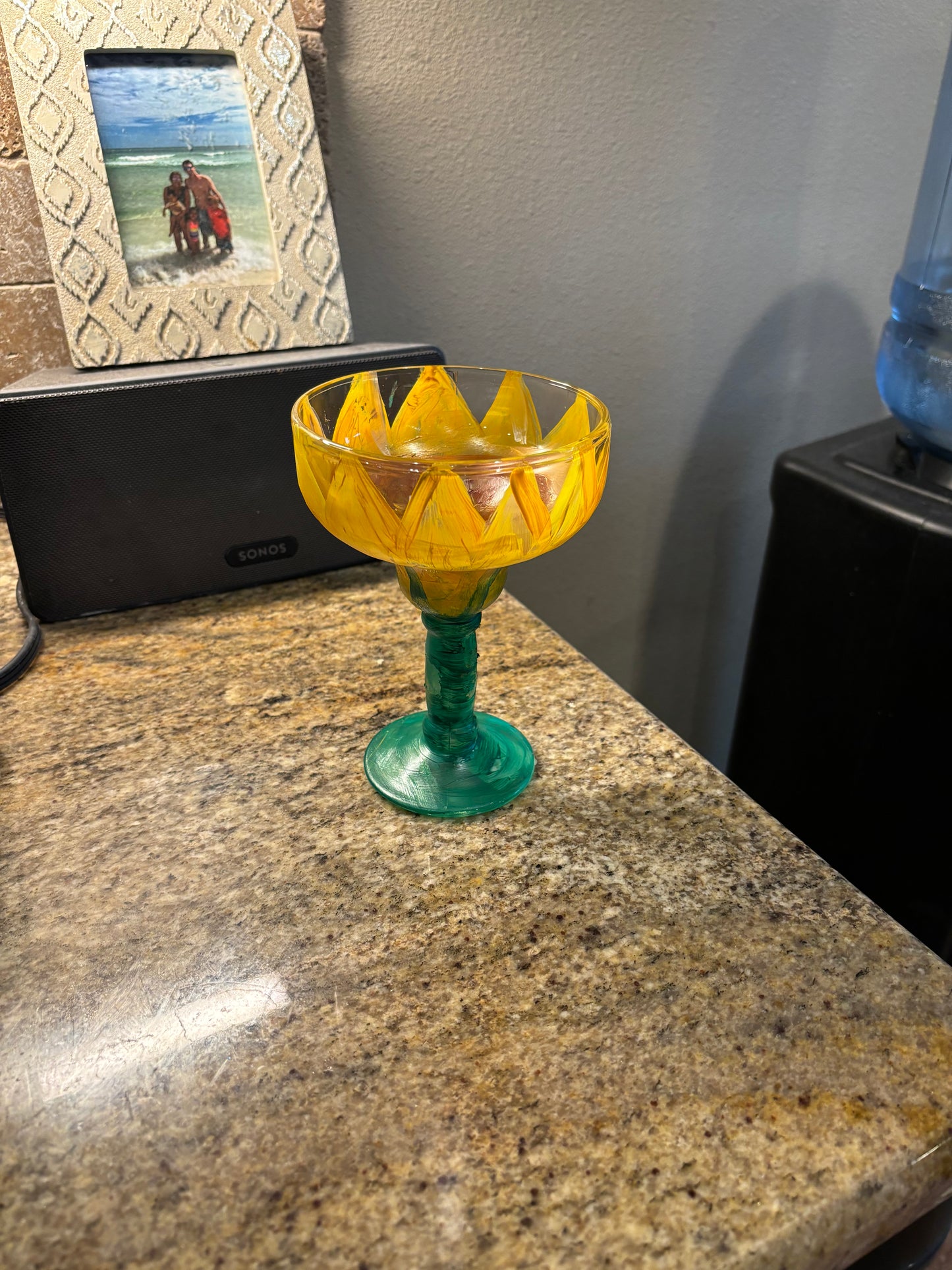 Sunflower margarita glass