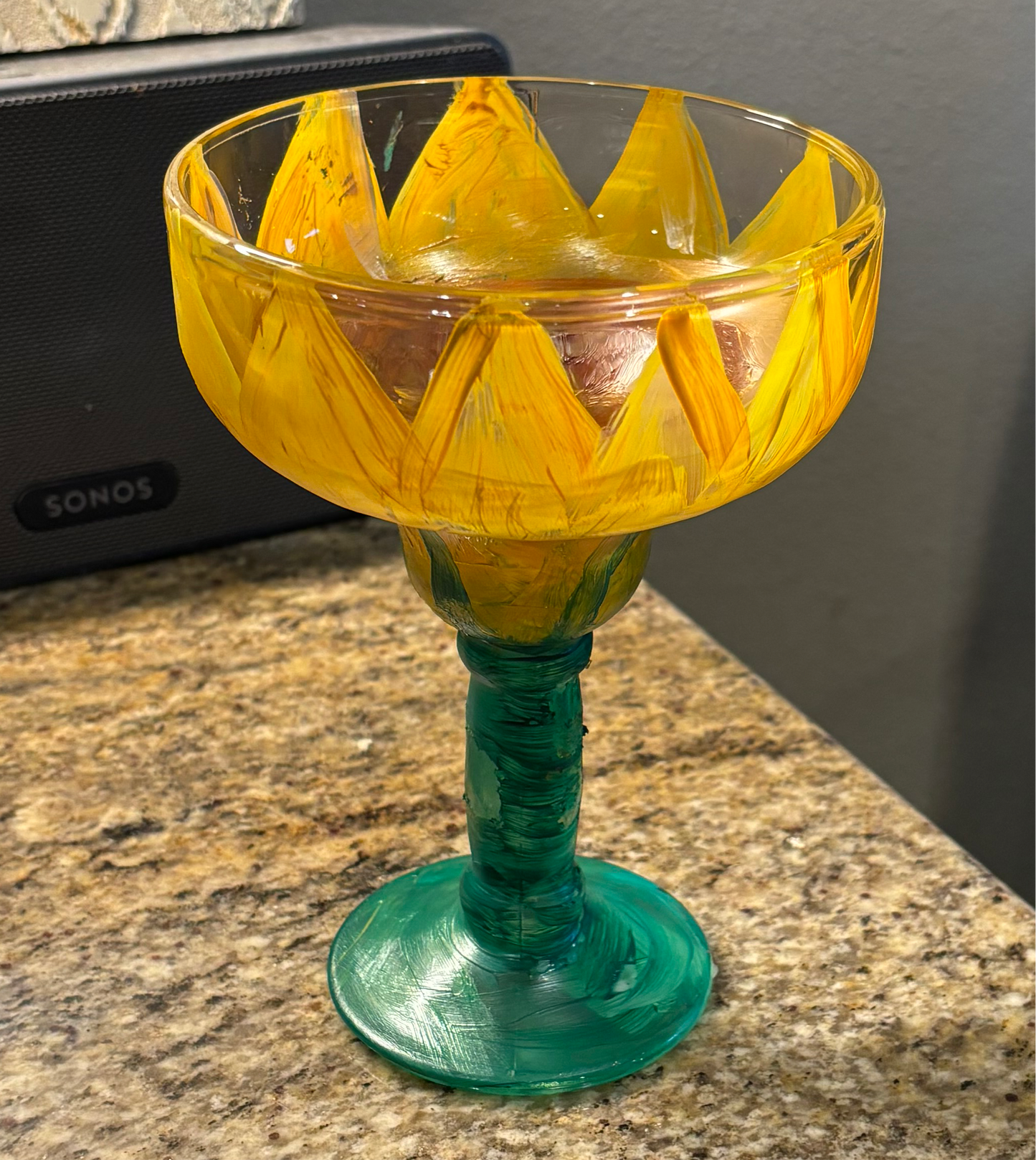 Sunflower margarita glass