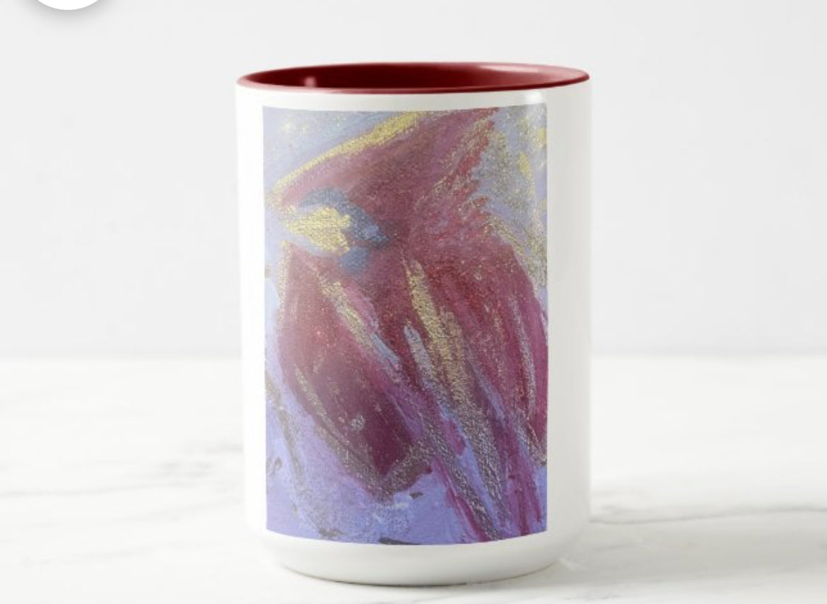 Cardinal inspired coffee mug