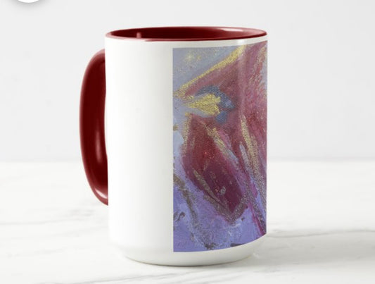 Cardinal inspired coffee mug