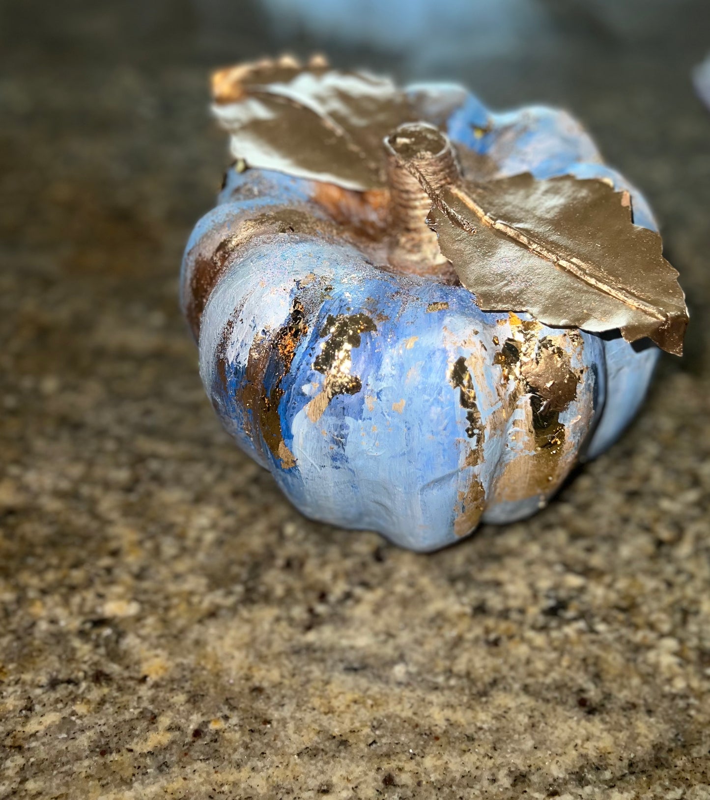 Gold leaf hand-painted pumpkin