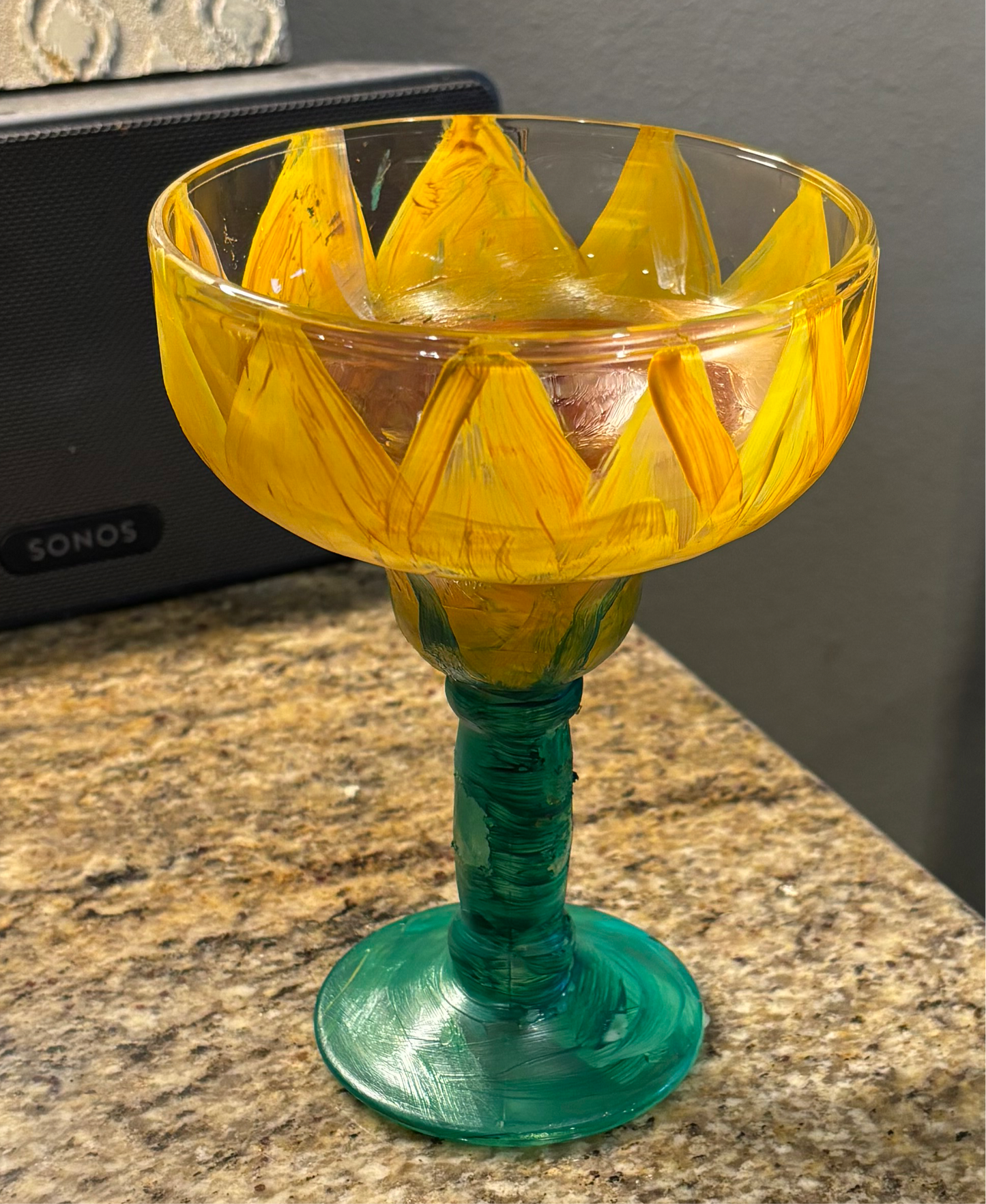 Sunflower margarita glass