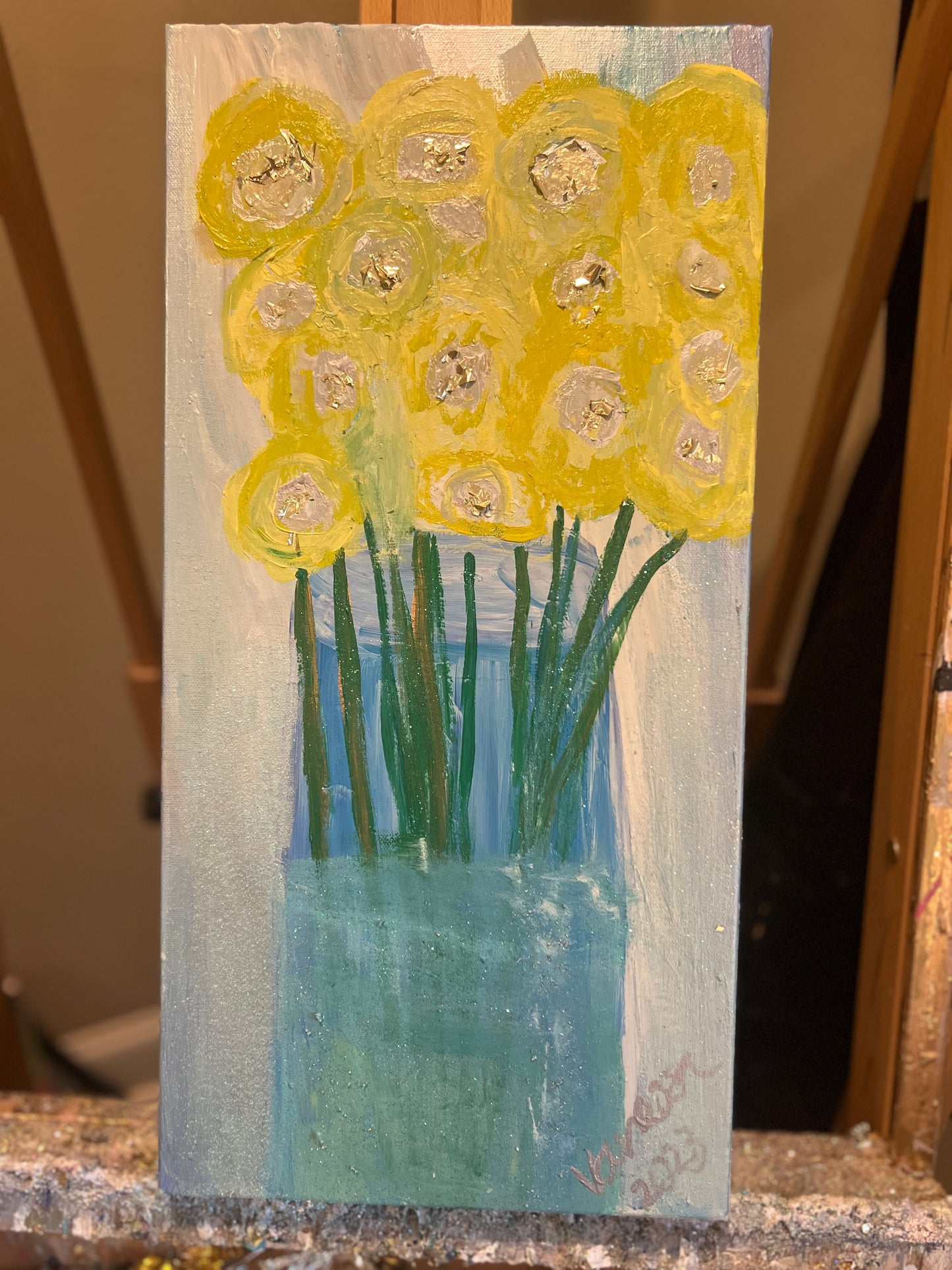 Yellow Rose authentic painting