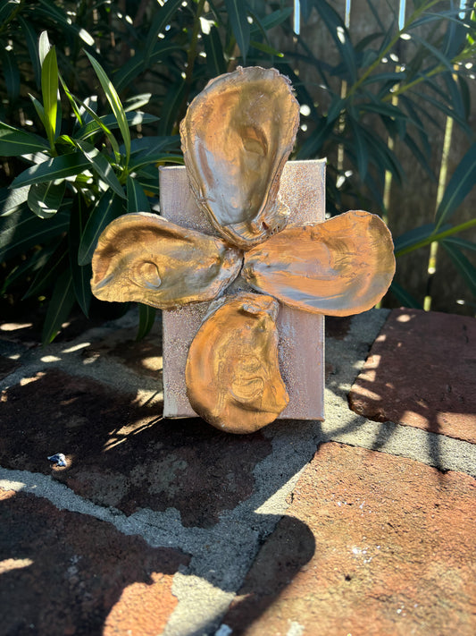 Oyster 🦪 cross on canvas