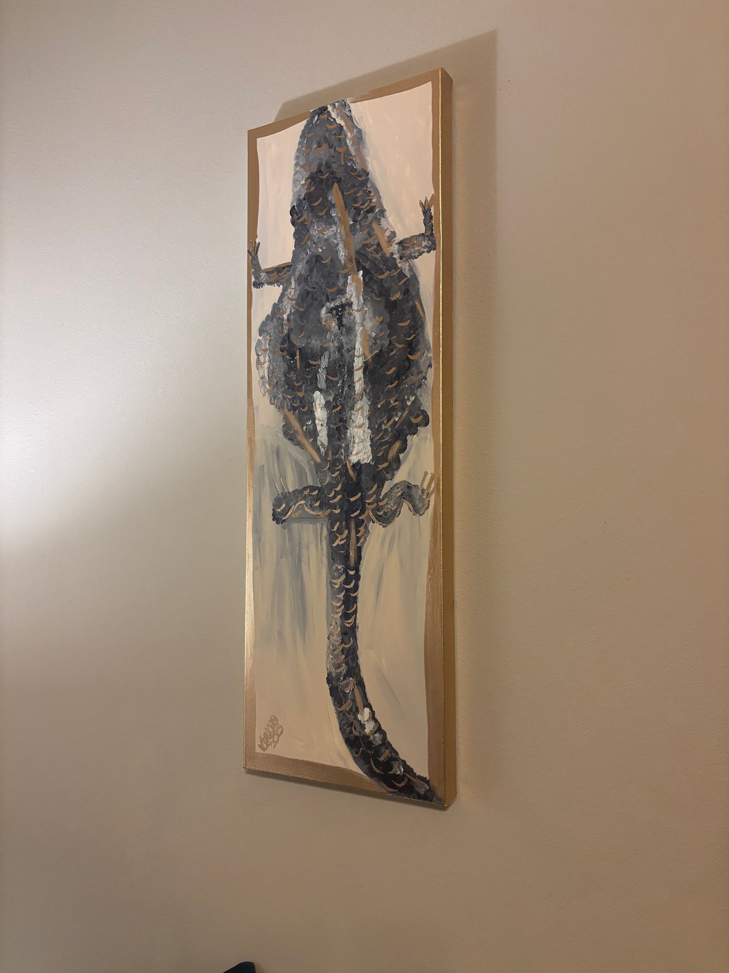 “Memphis Blues” authentic alligator 🐊 with acrylic