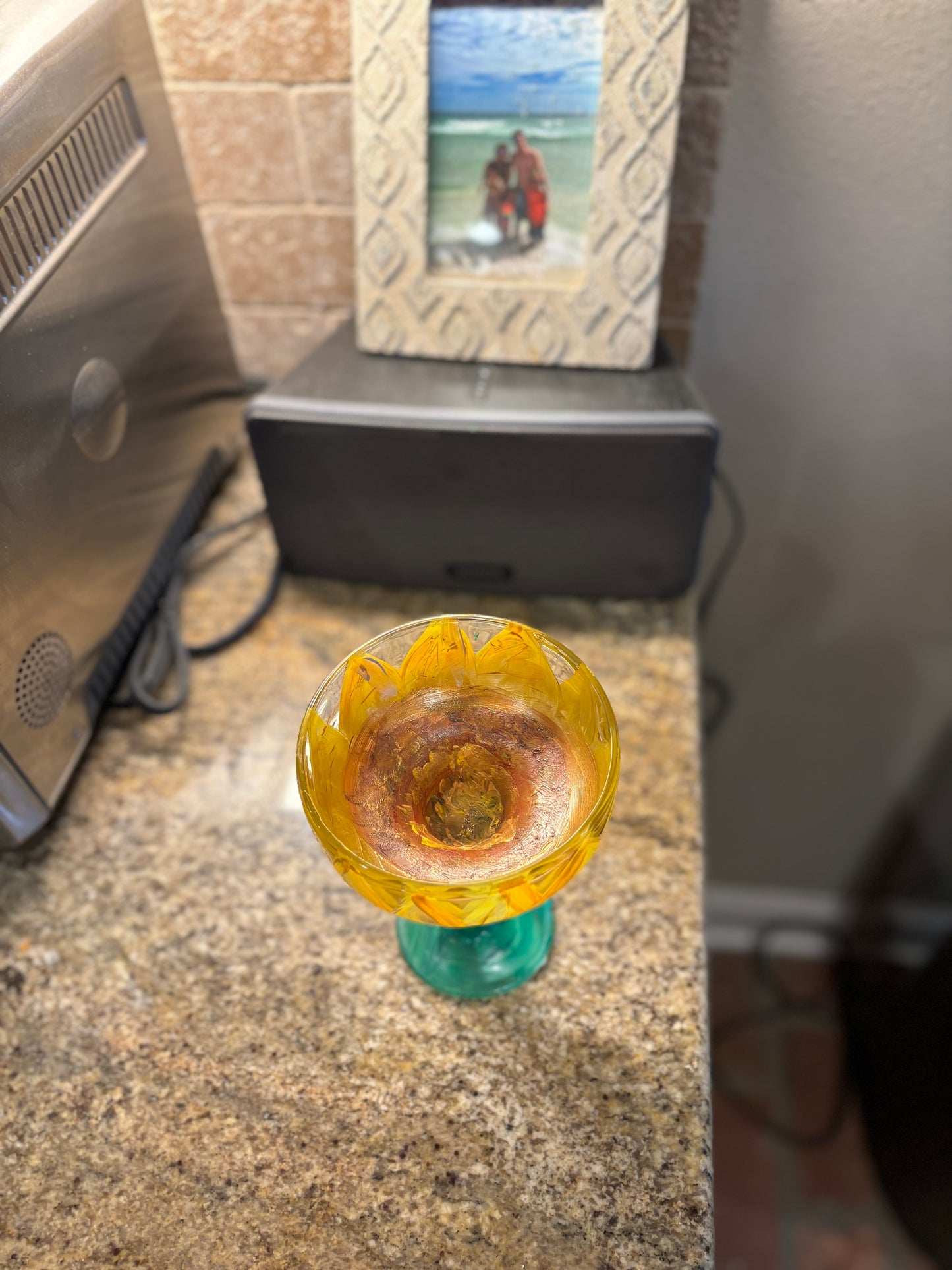 Sunflower margarita glass