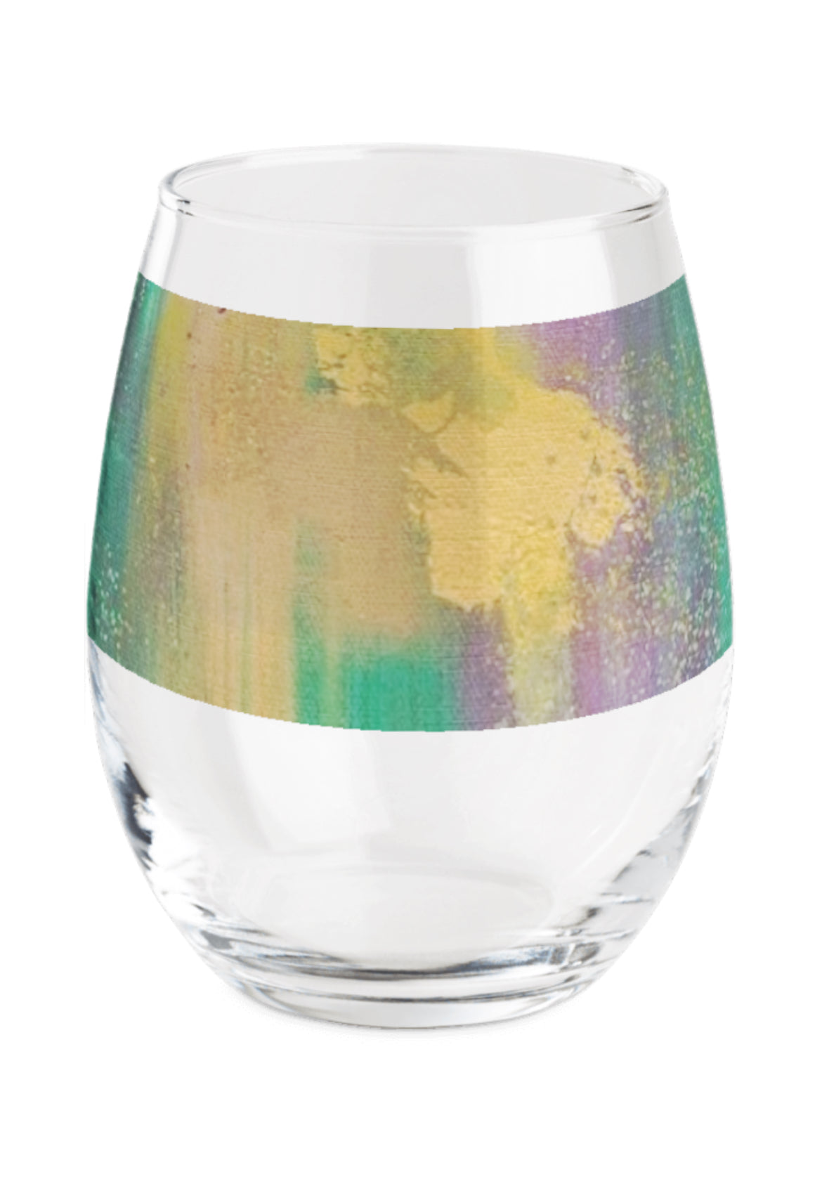 King Cake inspired wine glasses