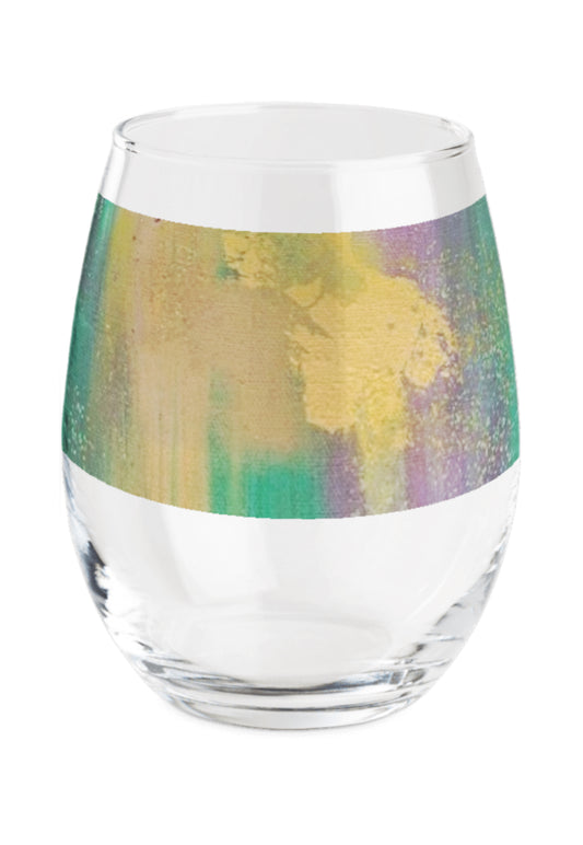 King Cake inspired wine glasses