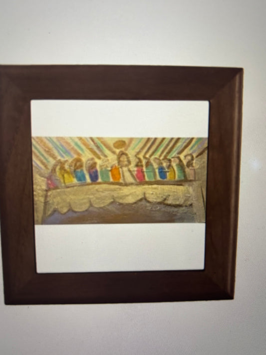 Last Supper tile with frame