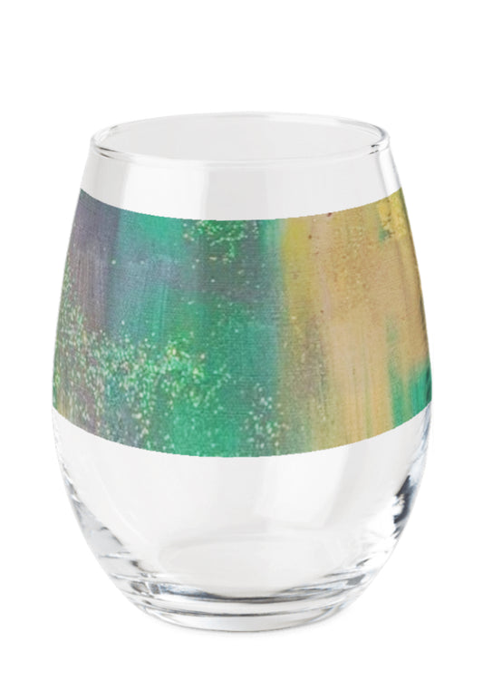 King Cake inspired wine glasses