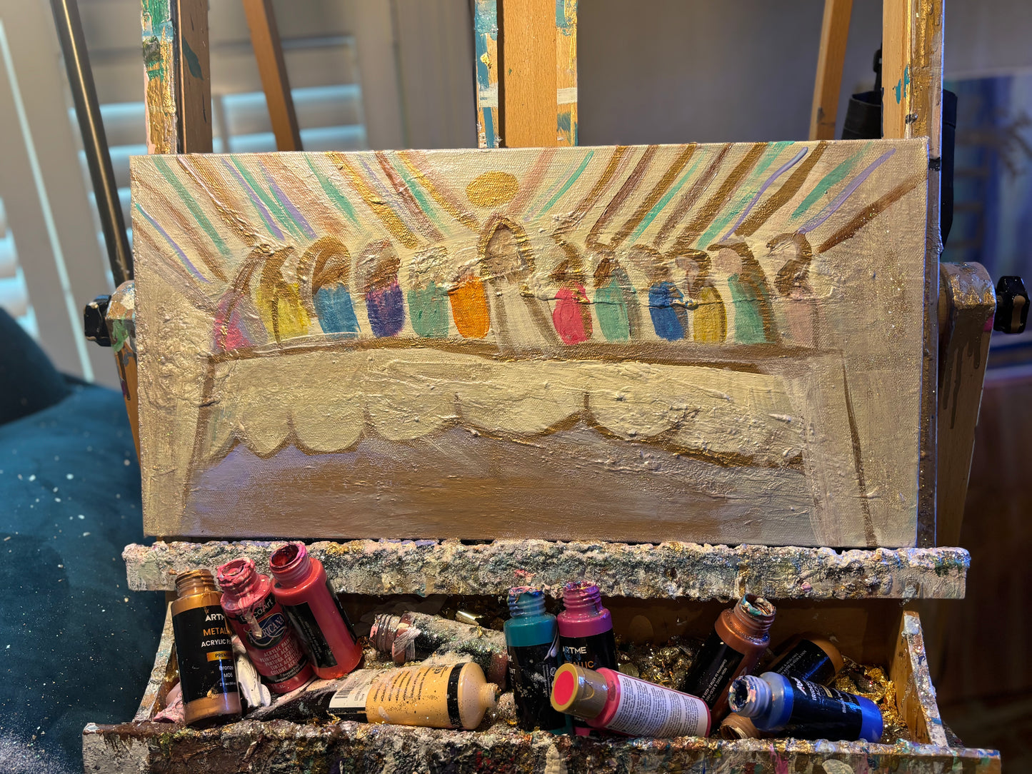 “Last Supper” acrylic on canvas