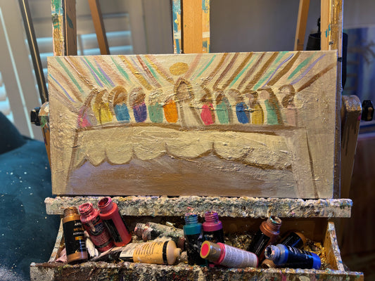 “Last Supper” acrylic on canvas