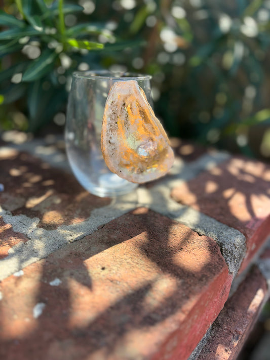 3D oyster 🦪 stemless wine glass