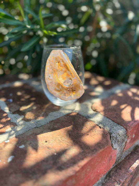 3D oyster 🦪 stemless wine glass