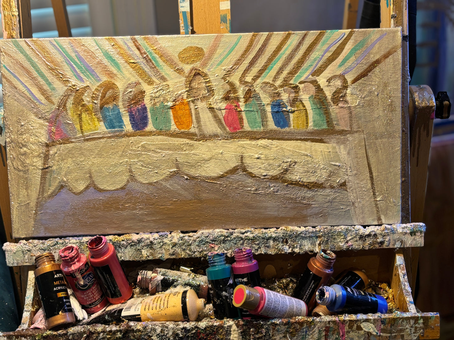 “Last Supper” acrylic on canvas