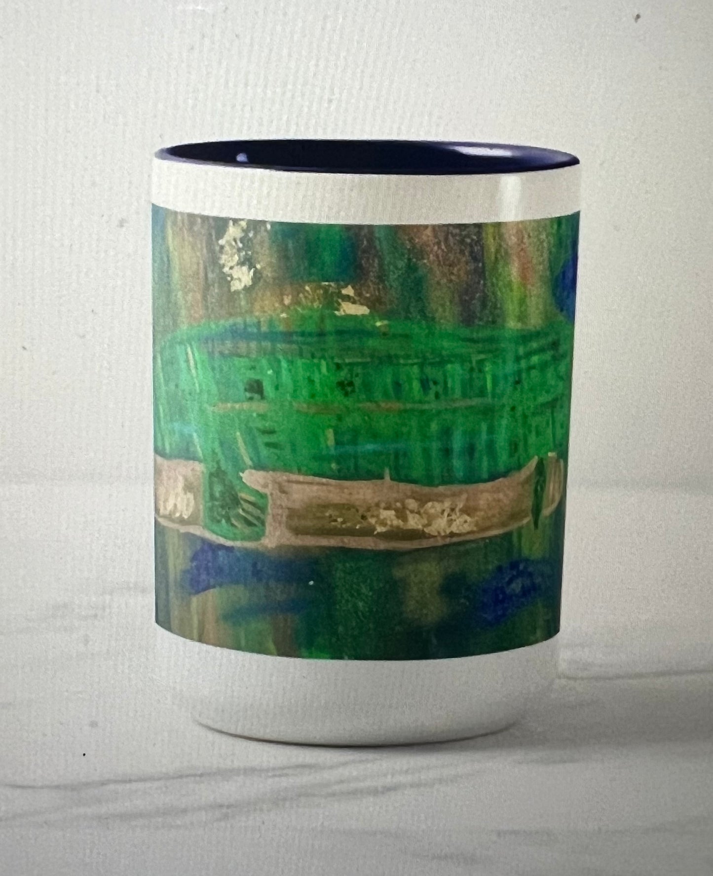 Alligator inspired two toned mug