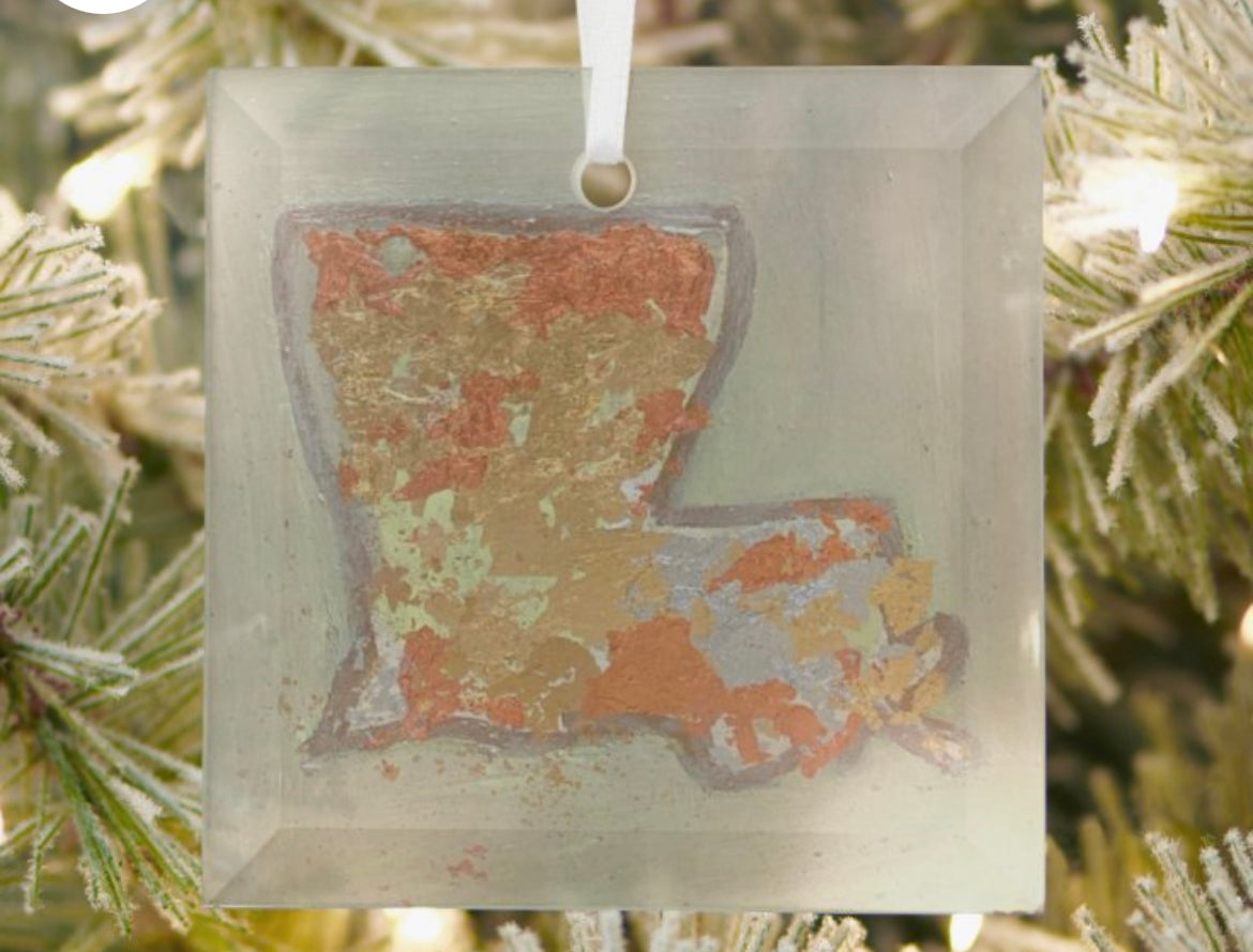 Louisiana glass ornament