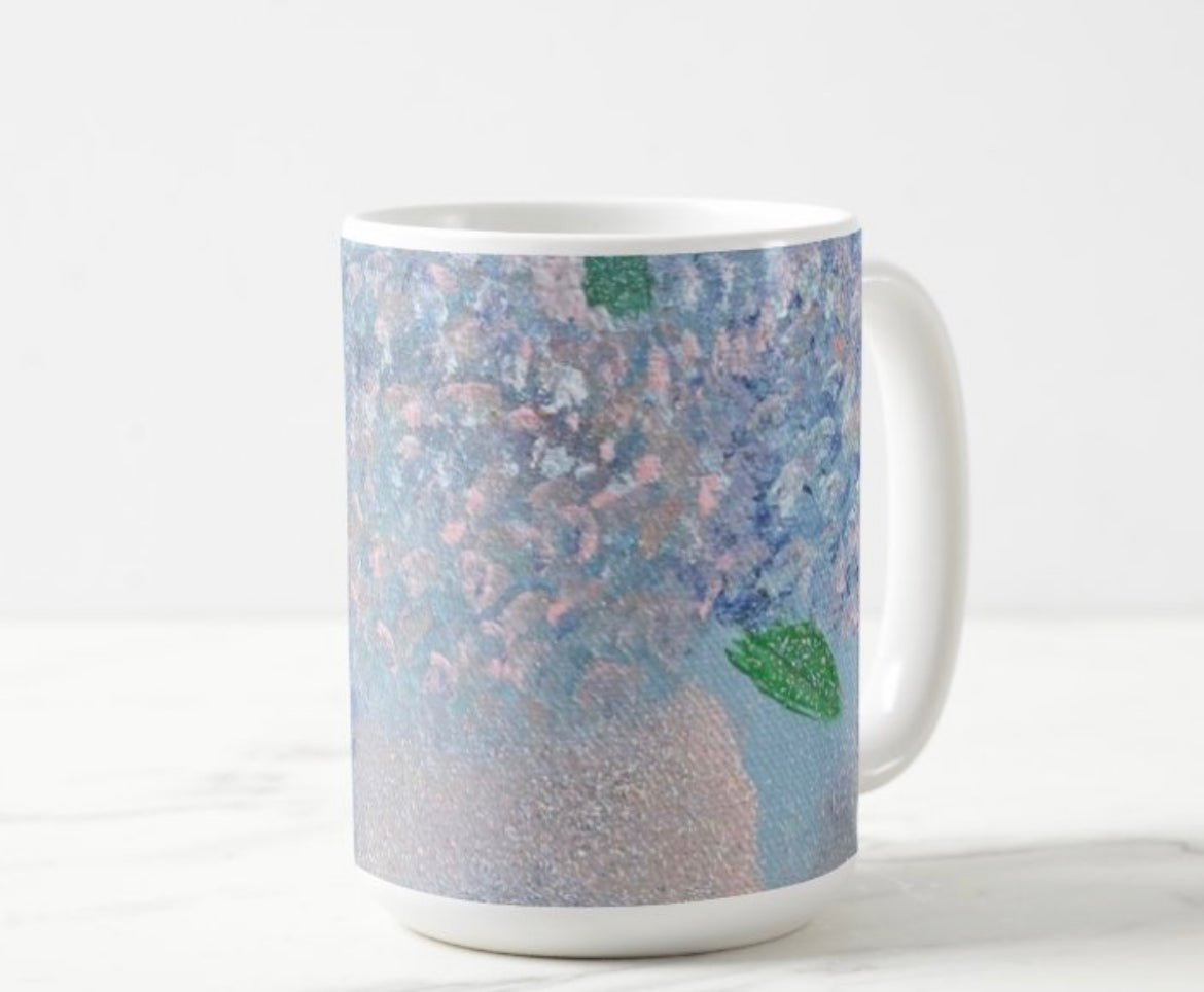 Hydrangea coffee mug