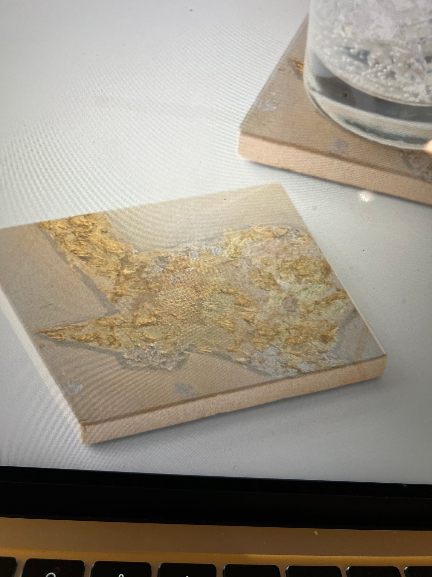 Texas themed limestone coaster