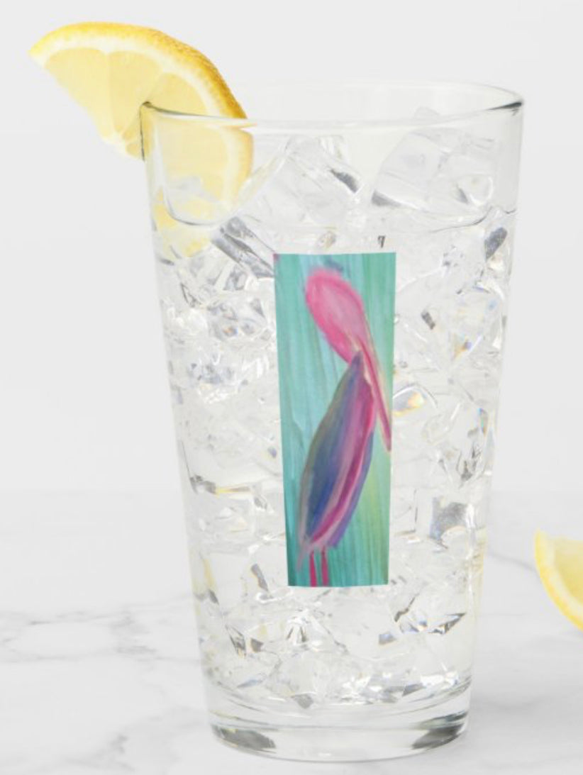 Pelican glass tumbler