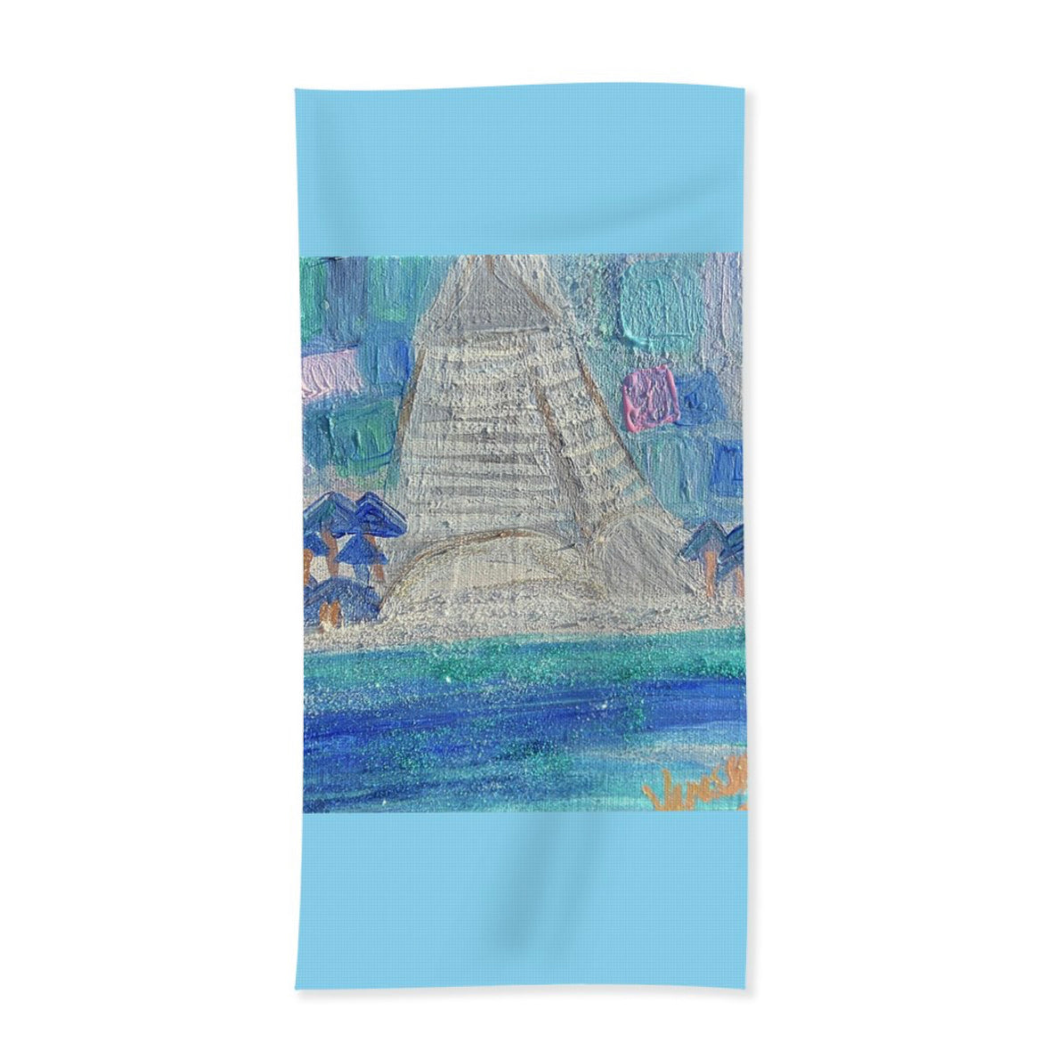 Seaside collection luxurious beach towel