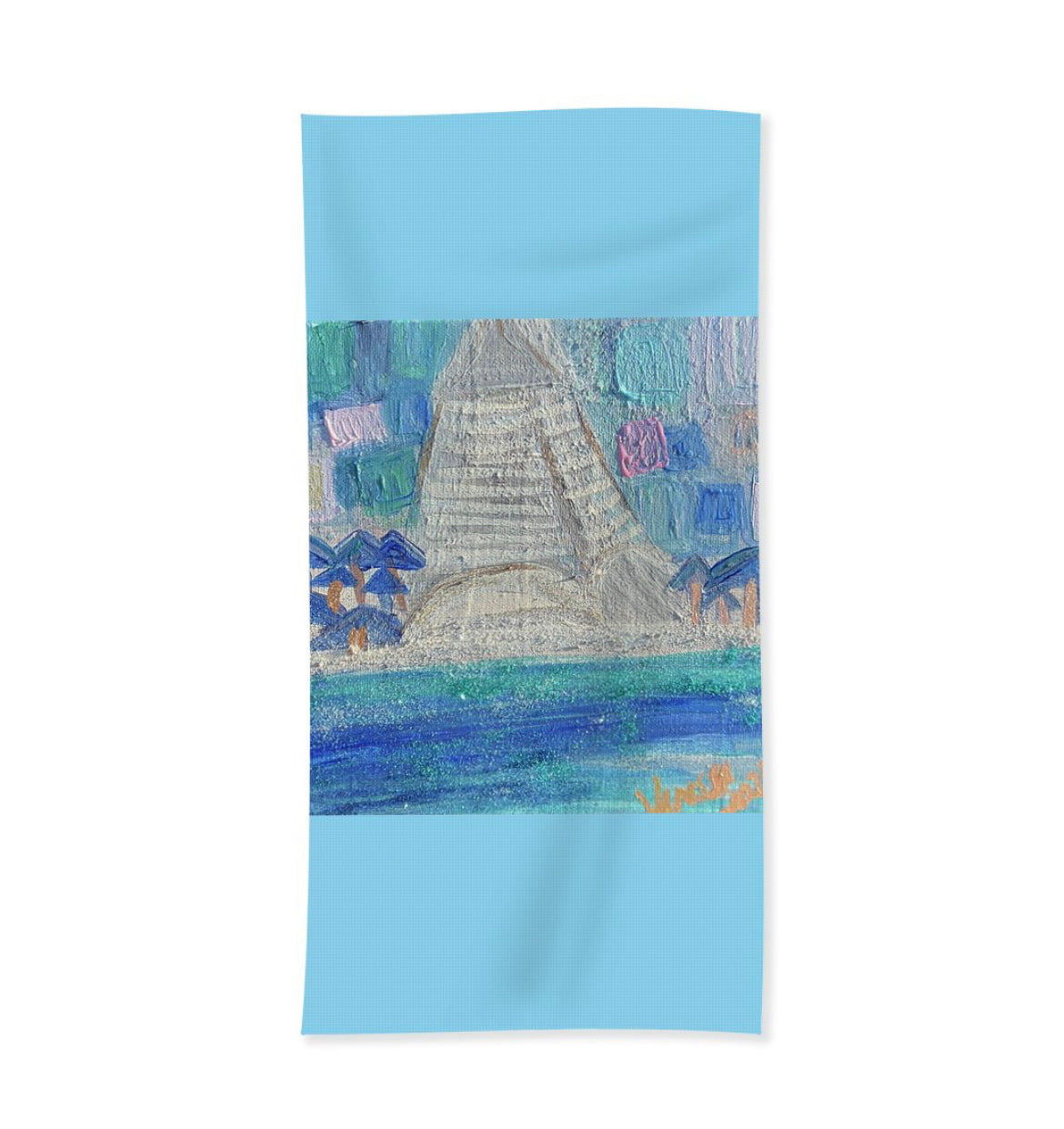 Seaside collection luxurious beach towel